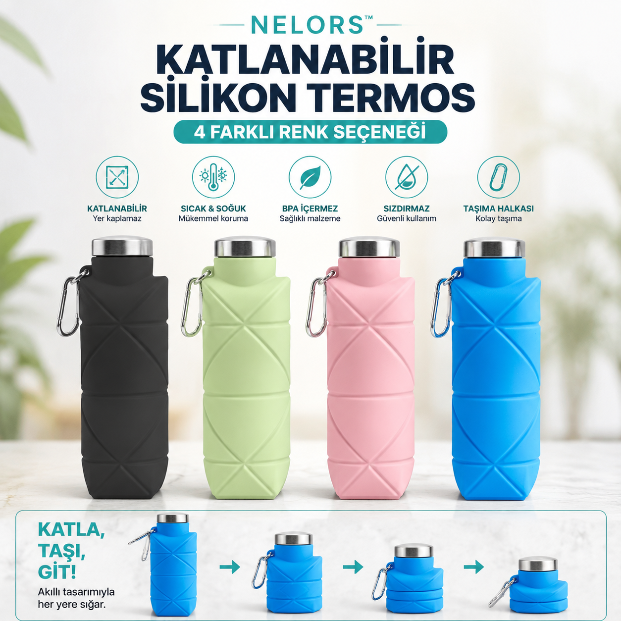 NELORS™ Katlanabilir Termos