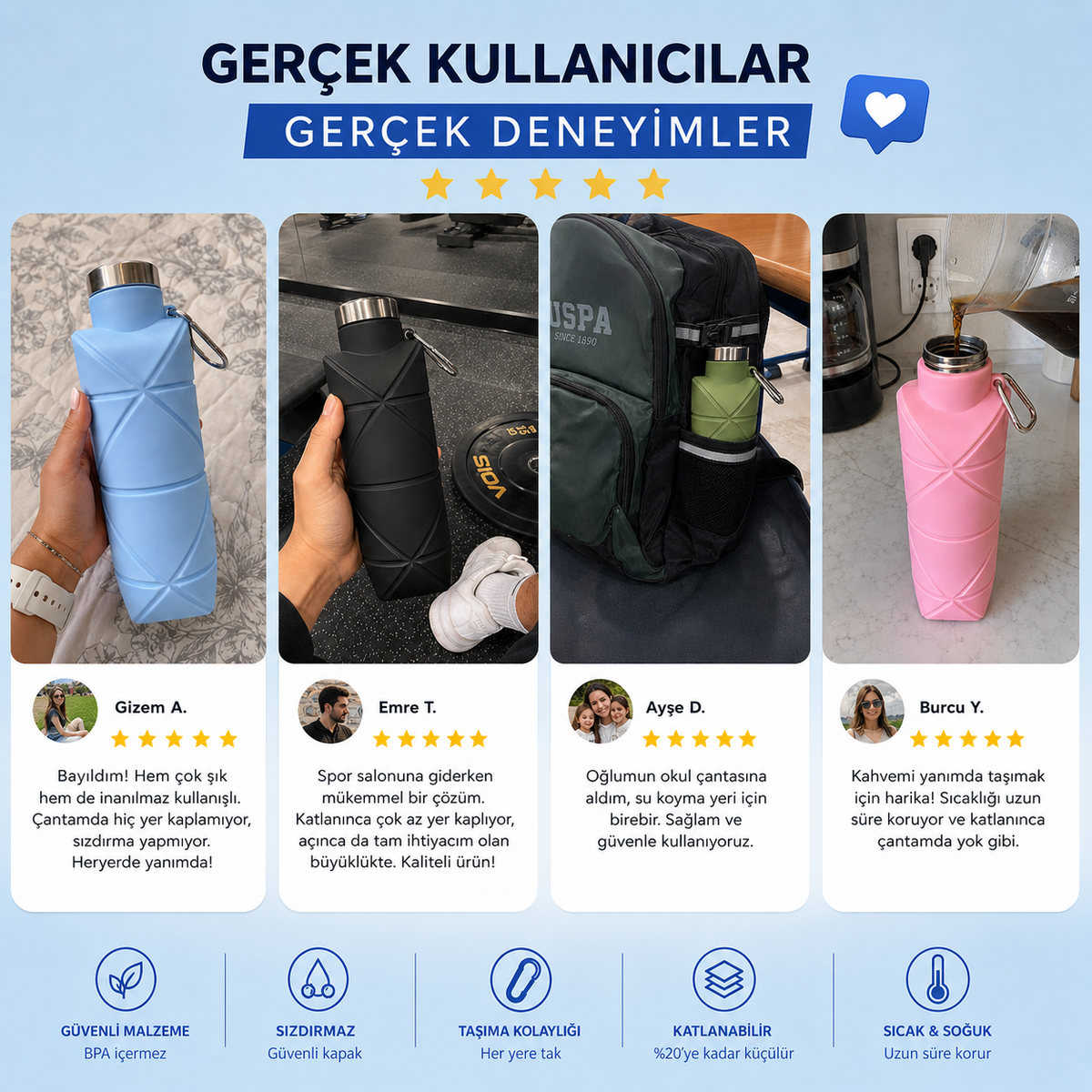 NELORS™ Katlanabilir Termos